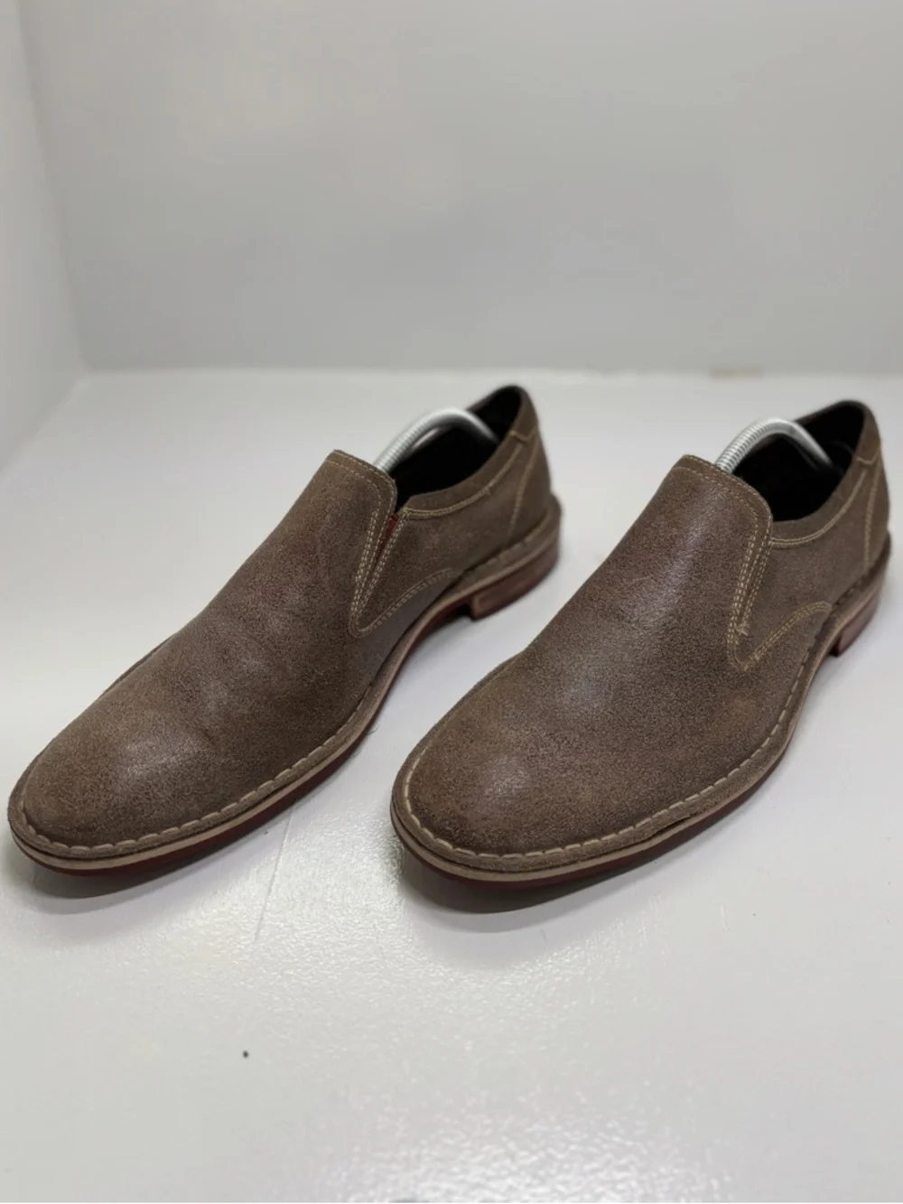 Cole Haan Nike Air Slip On Loafers Brown Leather Men’s 10 Comfort Dress Shoes